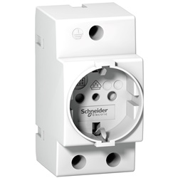 Presa alimentazione modulare iPC 2P+T 16A 250V bianca protezione IP20 uso elettrico standard italiana