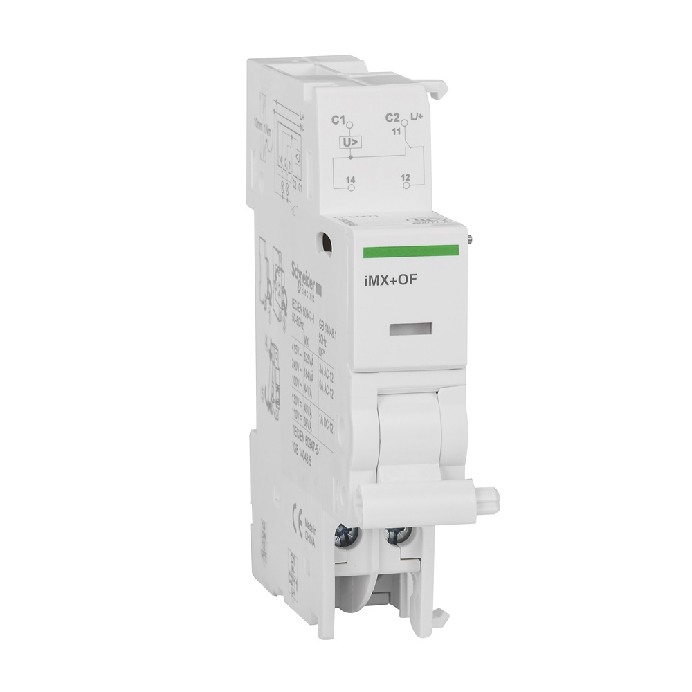 Ausiliario sgancio elettrico Acti9 iMX+OF 100-415V CA 110-130V CC contatto aperto/chiuso per interruttori modulari