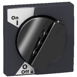 Manovra rotativa nera frontale/laterale IP55 per interruttori iC60 2-4 poli con funzione blocco e test iID
