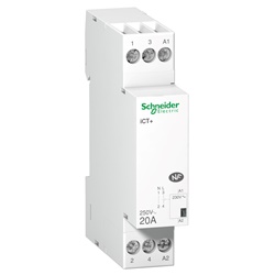 Contattore modulare iCT+ 1NA 20A comando 230Vca per controllo luci e motori piccoli HVAC