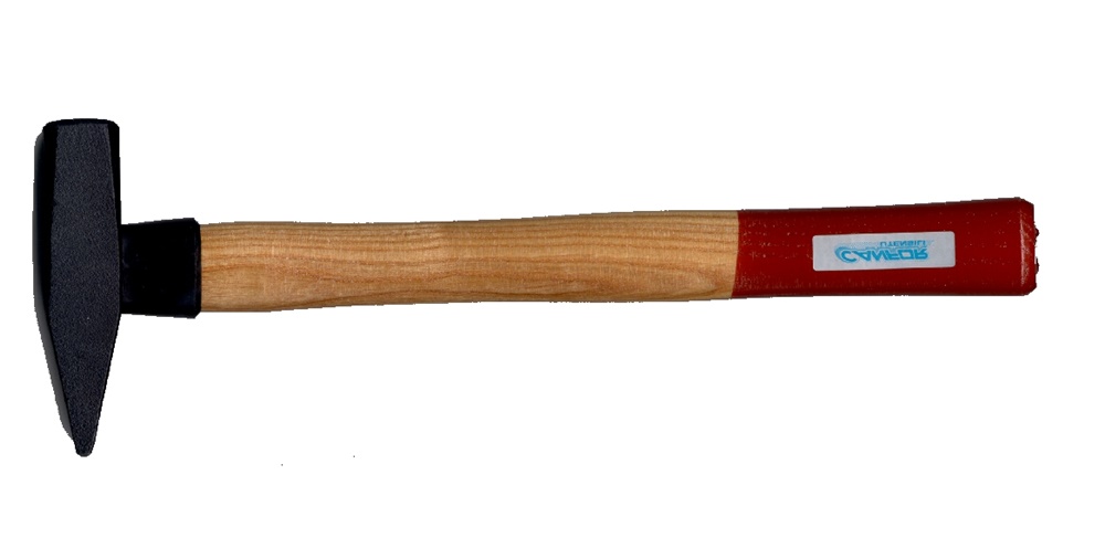 Martello modello tedesco manico legno leggero 300 g per installazioni elettriche