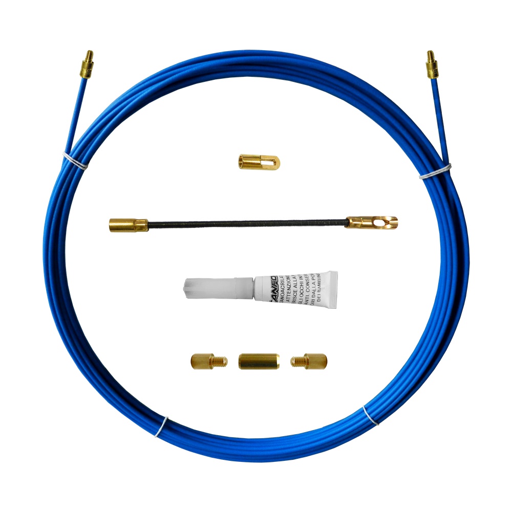 Sonda fibra vetro 30 m diametro 3 mm testa flessibile terminali intercambiabili M4 per installazioni elettriche
