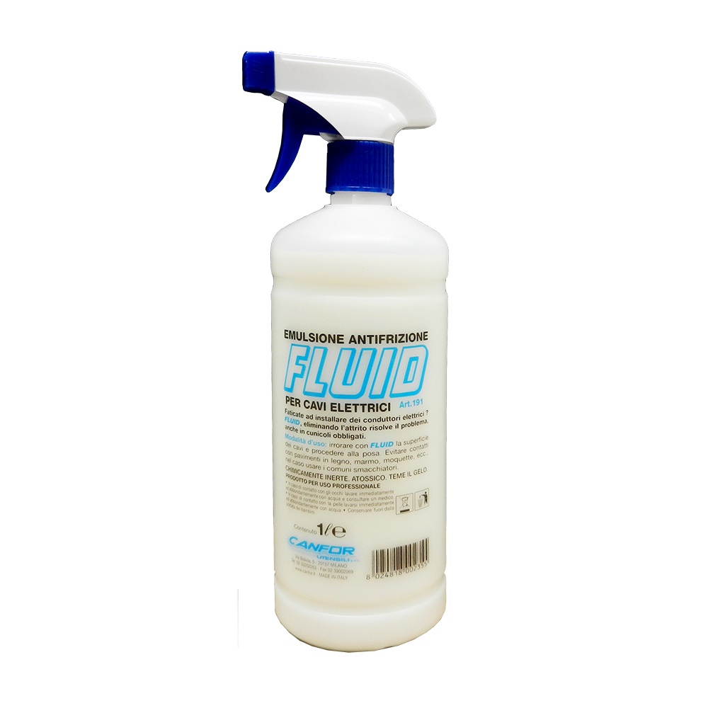 Fluido antifrizione professionale 1L con spruzzatore per installazione cavi elettrici