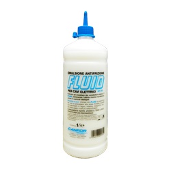 Bottiglia Fluid antifrizione professionale 1 litro con tappo erogatore per cavi elettrici