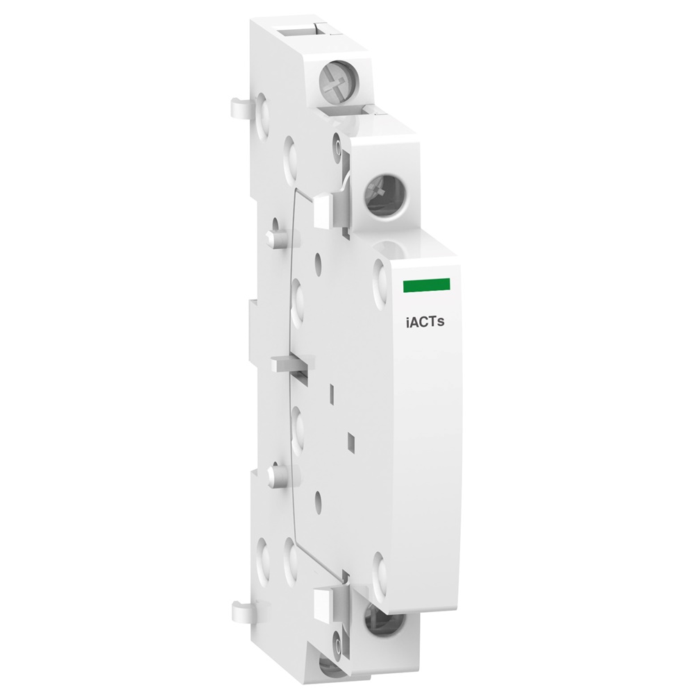 Contatto ausiliario aperto-chiuso 1NA+NC Acti9 iACT segnalazione remota per contattori Acti9 iCT montaggio su guida DIN IP20/IP40