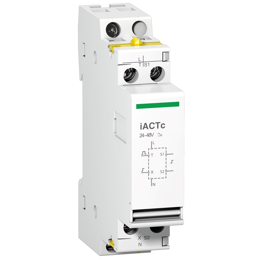 Ausiliario comando centralizzato iACTc 230Vca doppio controllo modulare per contattori Acti9 iCT IP20/IP40 montaggio guida DIN