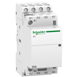 Contattore modulare Acti9 iCT 4NC 25A comando 24V AC per controllo remoto motori e sistemi HVAC