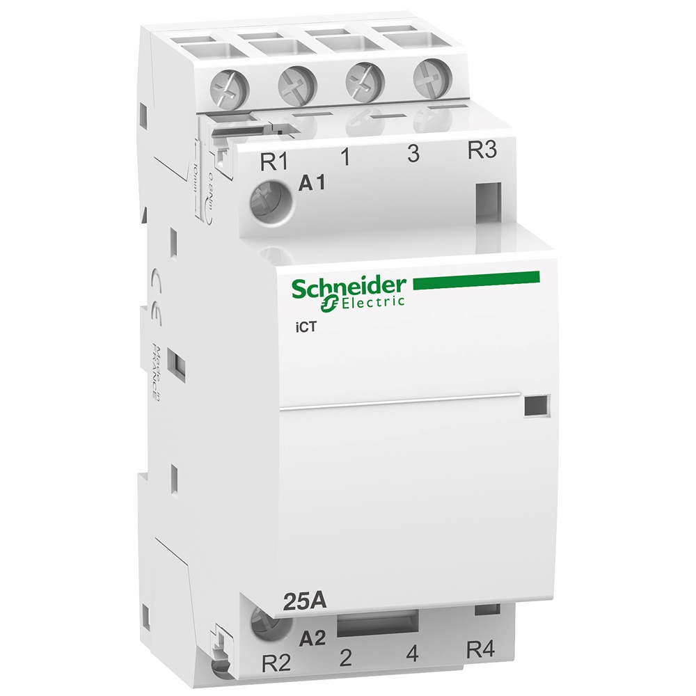 Contattore modulare iCT 2NA+2NC 25A comando 230-240Vca per controllo carichi HVAC e motori piccoli