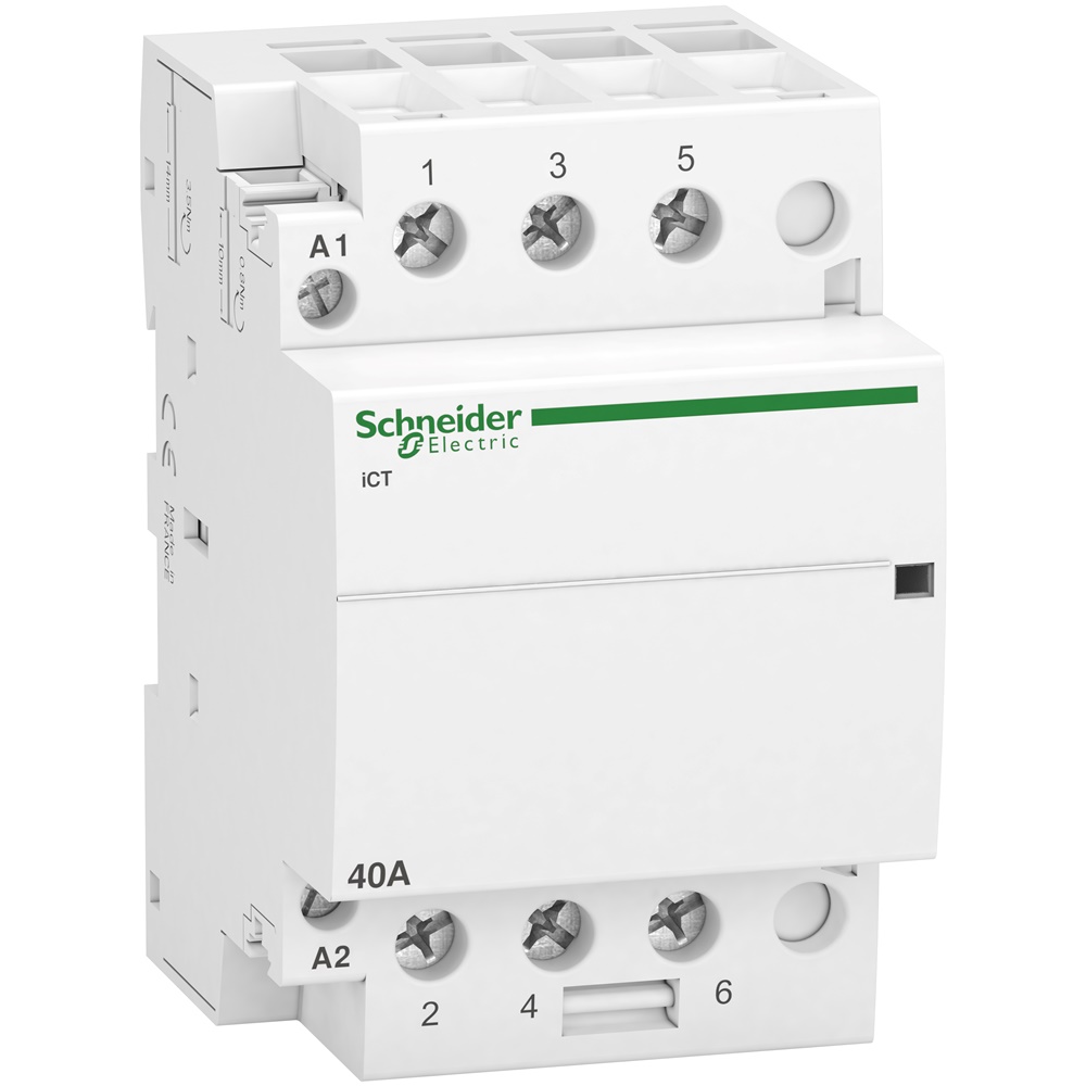 Contattore modulare iCT 3 poli 40A comando 230-240Vca per controllo carichi HVAC motori luci