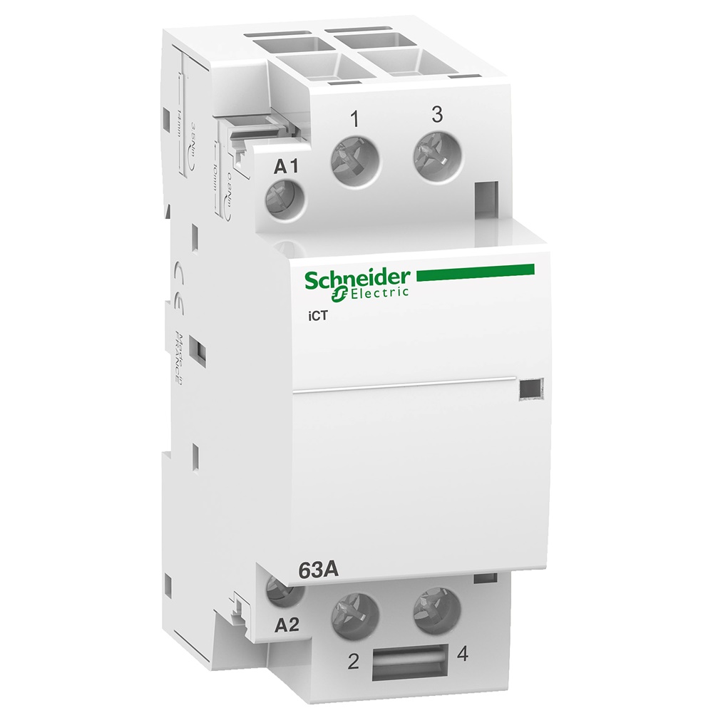 Contattore modulare iCT 2NA 63A comando 230-240Vca per controllo carichi luminosi e motori piccoli