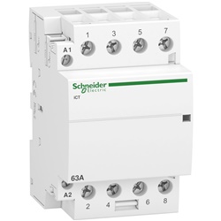 Contattore modulare iCT 4NA 63A comando 230-240Vca per controllo motori e HVAC