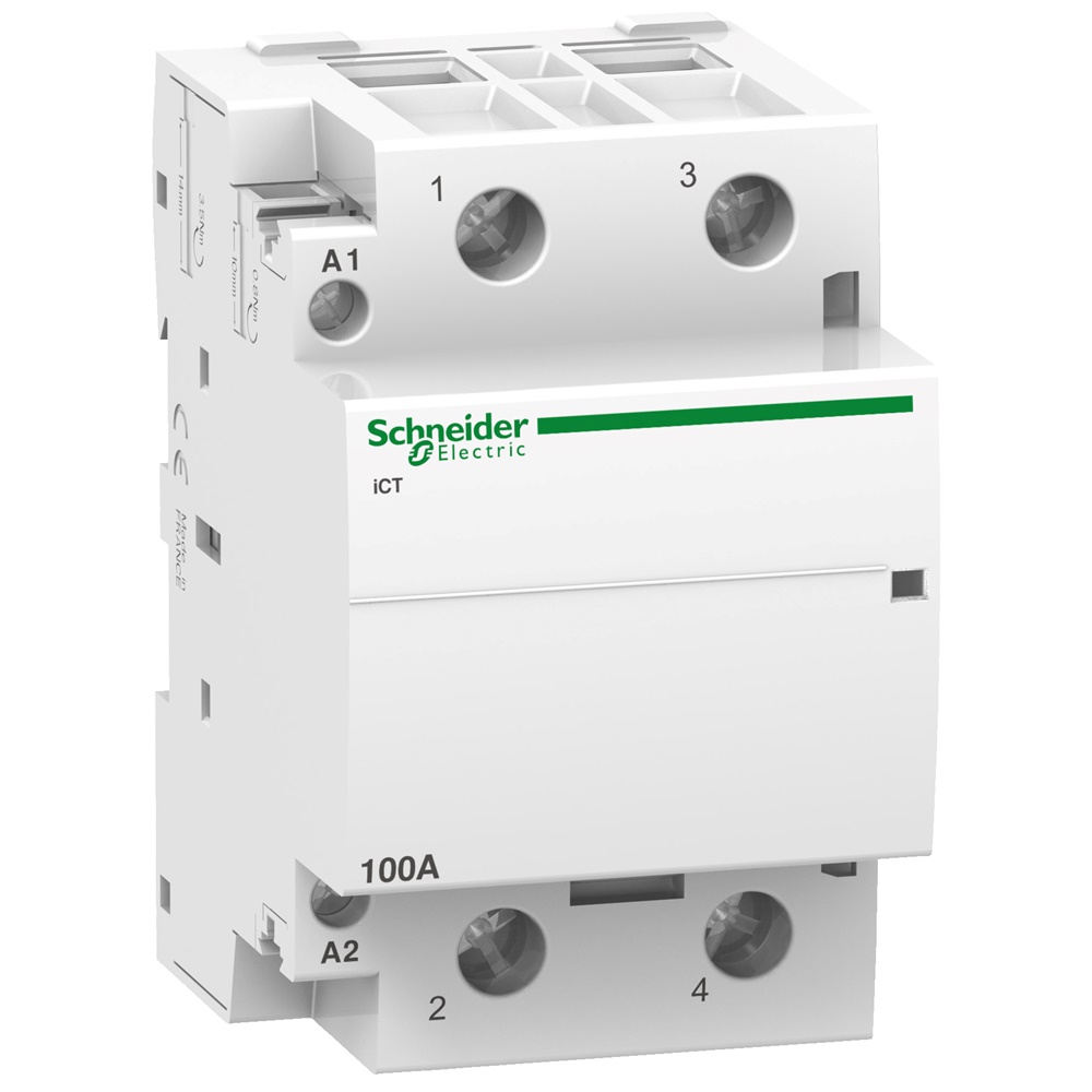 Contattore modulare iCT 2 poli 2NA 100A comando 230-240V CA per sistemi HVCA