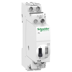 Relè passo-passo modulare 2NA 16A comando 24Vca/12Vcc controllo illuminazione guida DIN IP20/IP40