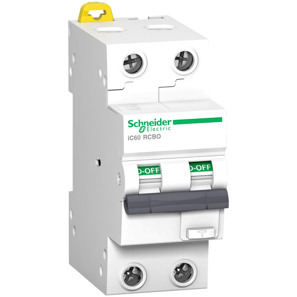 RCBO modulare 2 poli 20A 30mA tipo A protezione sovracorrente e dispersione per impianti elettrici residenziali e industriali