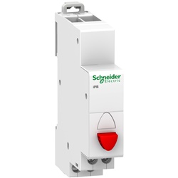 Pulsante modulare iPB 1NC 20A 250V rosso controllo circuiti elettrici