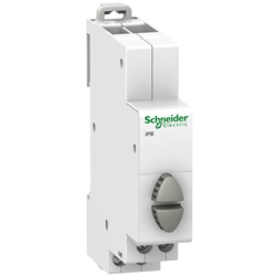Pulsante modulare doppio 1NA+1NA 20A 250V grigio per controllo circuiti elettrici