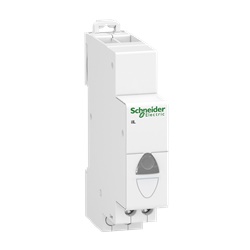 Spia presenza tensione monofase LED bianca 110-230V CA/DC Acti9 iIL IP20 2 moduli