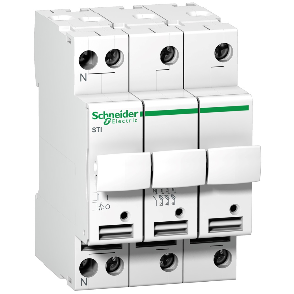 Base portafusibile STI - 3P+N - 8.5x31.5 - 400 Vca