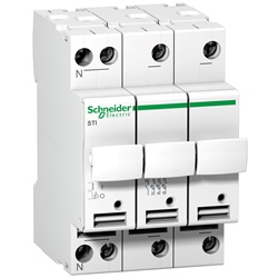 Base portafusibile isolabile 3P+N 10,3x38 500V per applicazioni industriali e terziarie