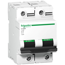 Interruttore magnetotermico Acti9 C120N 2 poli 80A curva C 10000A protezione circuiti industriale e residenziale guida DIN