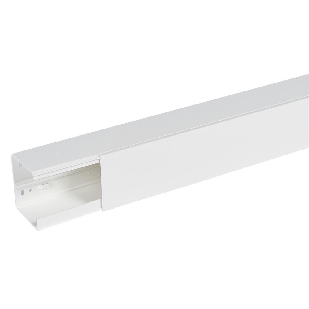 Canale portacavi DLP 90x80mm 2m con coperchio bianco RAL 9010 per gestione cavi