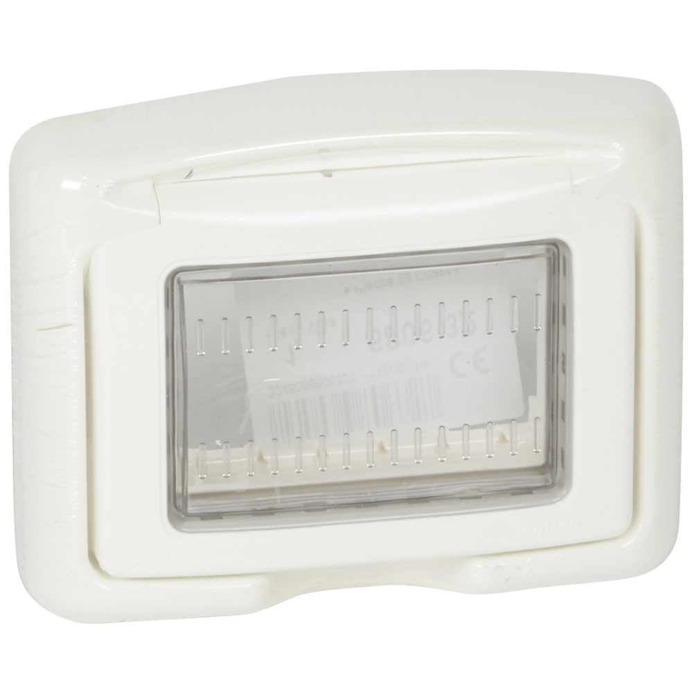 PLEXO VELA - PLACCA IP55 3M BIANCA