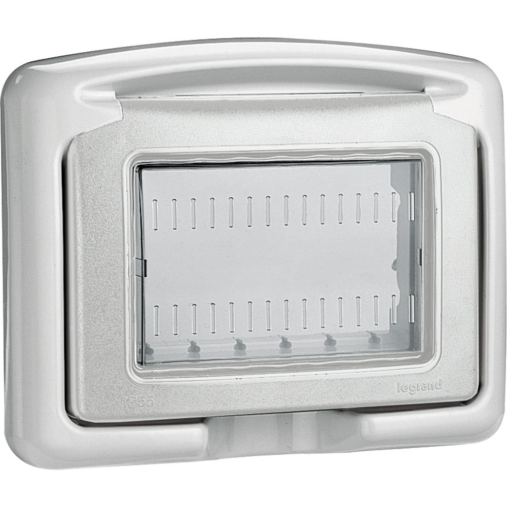 PLEXO VELA - PLACCA IP55 3M GRIGIA