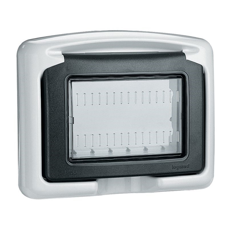 PLEXO VELA - PLACCA IP55 3M GRIGIA