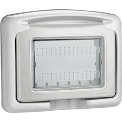 PLEXO VELA - PLACCA IP55 3M GRIGIA
