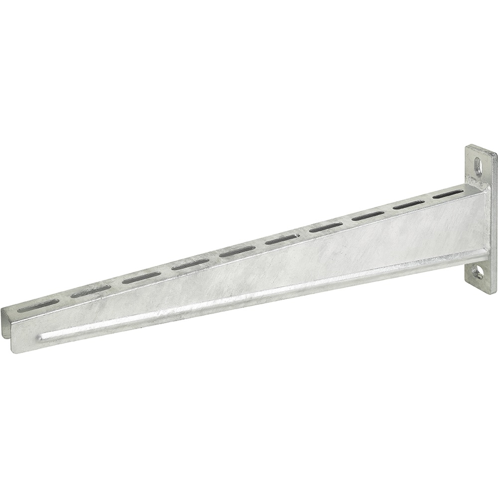 Mensola supporto 320 mm acciaio zincato per canali chiusi e passerelle forate