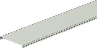 Coperchio liscio acciaio smaltato 50 mm lunghezza 3 m per canali e passerelle