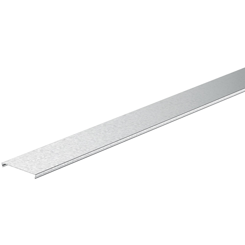 Coperchio liscio zincato acciaio 50 mm lunghezza 3 m per canali passerelle altezza 50-100 mm