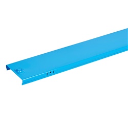 Coperchio liscio acciaio smaltato blu 100 mm 3 m per canali passerelle 50-100 mm