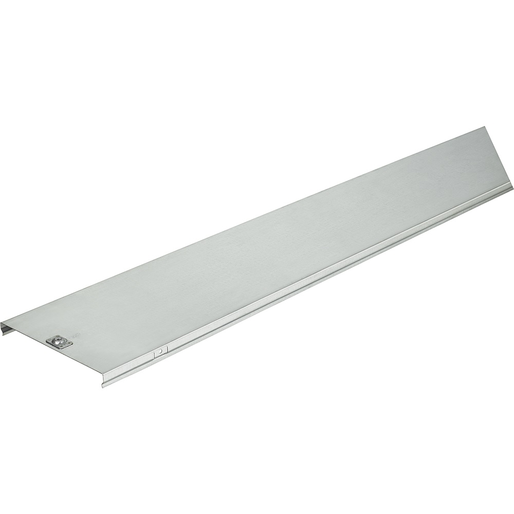 Coperchio liscio zincato 150 mm lunghezza 3 m per canali e passerelle altezza 50-100 mm