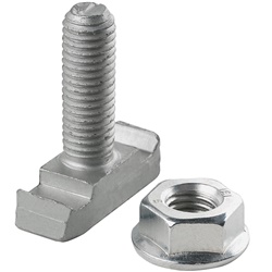 Bullone testa ad ancora M10x30 Geomet per profilati ancoraggio 82x41, 41x41, 21x41 mm