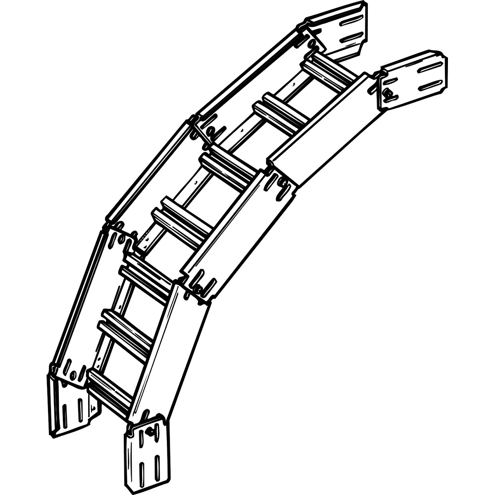 GLO4-CURVA A SNODO VERT. L400ZC