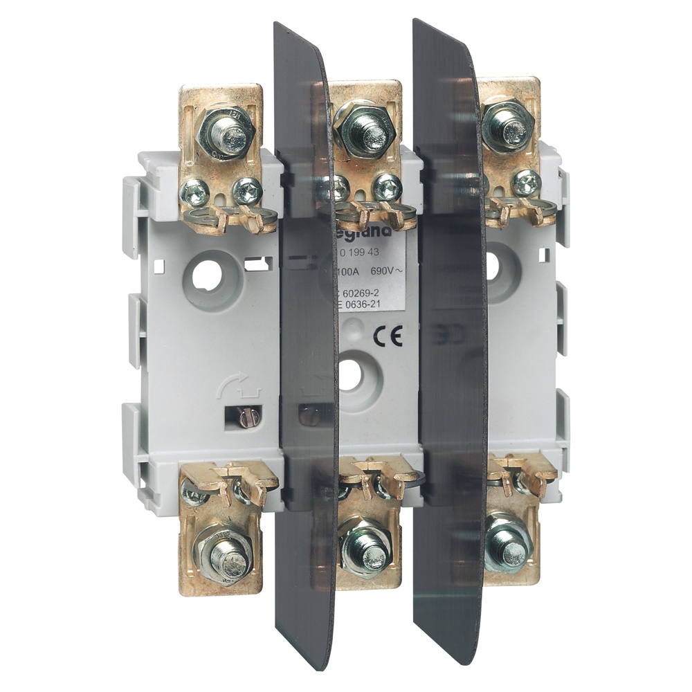 BASE C/CTX T000/T00 3P 100A VIS/RAI