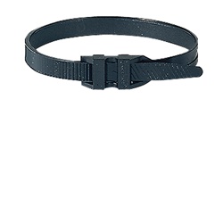 Collare nero 9 mm lunghezza 262 mm serraggio 26-62 mm UV resistente dentatura esterna