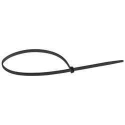 Collare nero COLRING 4,6x180 mm alta temperatura protezione UV serraggio 1,6-46 mm