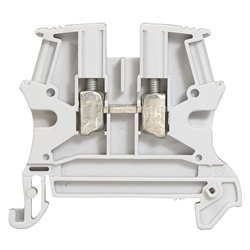 Morsetto a vite standard 4mmq per conduttori fase grigio passo 6mm uso elettrico