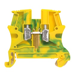 Morsetto protezione VIKING3 2,5mmq verde/giallo vite 1 collegamento guida simmetrica uso elettrico