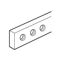 Barre rame filettate 12x4 mm, fori M5 passo 18 mm, lunghezza 1 m, portata 160 A, uso elettrico industriale