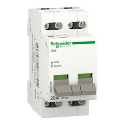 Sezionatore modulare Acti9 iSW 4 poli 20A 415V AC controllo con guida DIN IP20/IP40