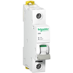 Interruttore sezionatore modulare iSW 1P 100A controllo isolamento guida DIN IP20/IP40