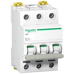 Interruttore sezionatore modulare iSW 3P 40A 415V AC controllo isolamento guida DIN IP20/IP40