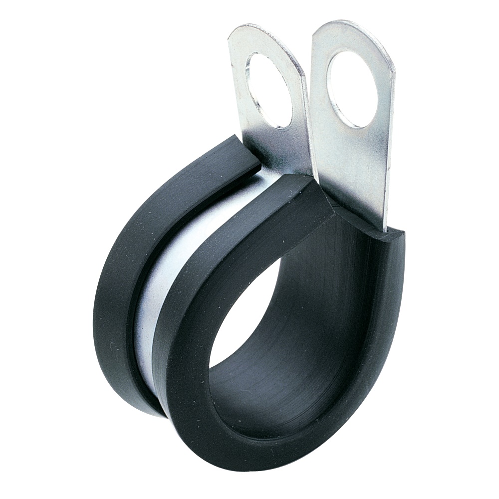 Collare di fissaggio metallico rivestito PVC diametro 8mm per tubi e cavi