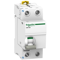 Interruttore sezionatore modulare 2P 40A Acti9 iSW-NA per controllo isolamento su guida DIN