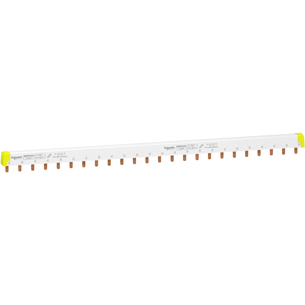 Pettine collegamento tagliabile 3 poli 24 moduli 100A per installazioni trifase Acti9 iC60