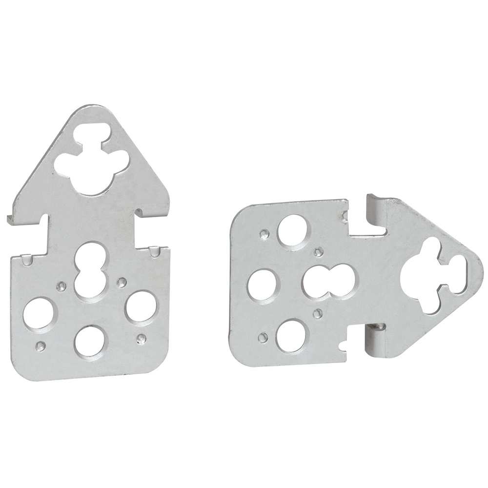 Supporti fissaggio a parete set 4 piastre acciaio anti corrosione portata 300 kg verticale orizzontale