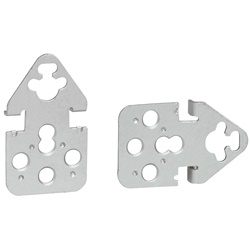 Supporti fissaggio a parete set 4 piastre acciaio anti corrosione portata 300 kg verticale orizzontale